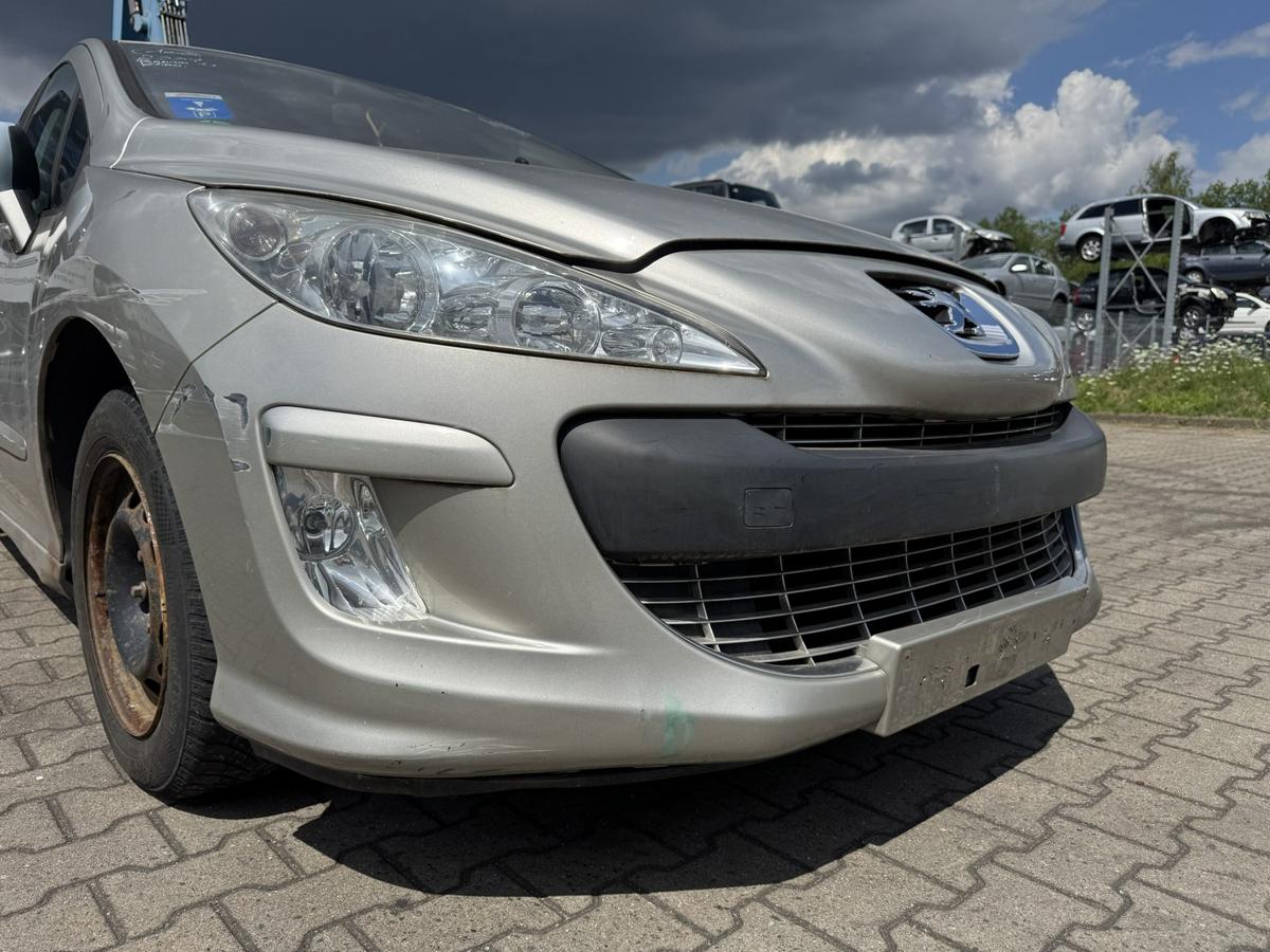 Peugeot 308 I original Stossf&auml;nger Sto&szlig;stange vorne mit Nebelscheinwerfer ETS Aschgrau Bj.2008